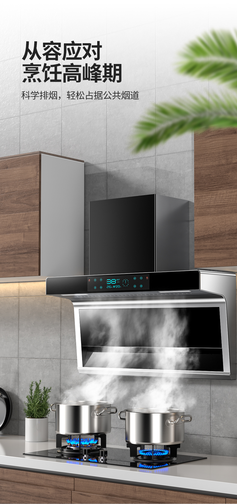 好太太油烟机家用厨房大吸力吸油烟机脱排顶侧双吸式抽油烟机90cm高端
