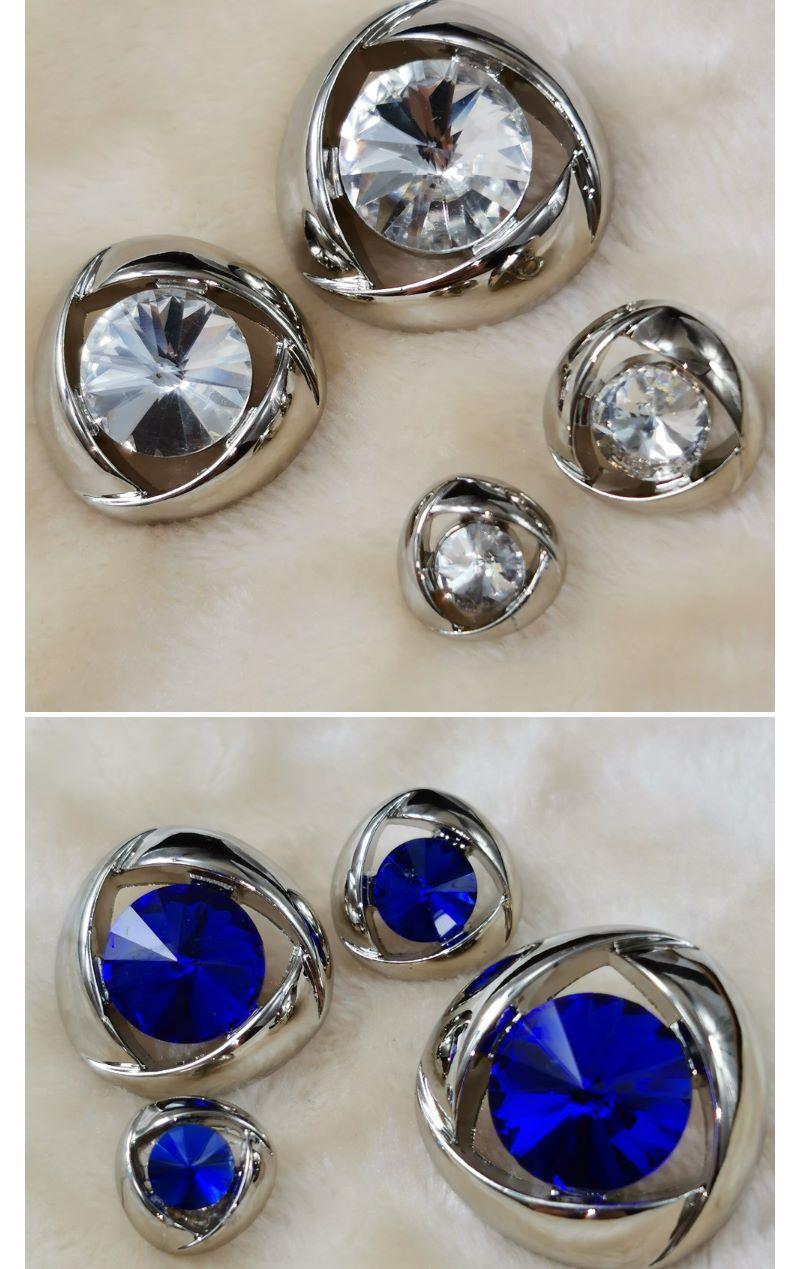 法克伦新品字母袖扣闪亮彩色水钻扣子水晶纽扣开衫衬衫钮扣西装风衣