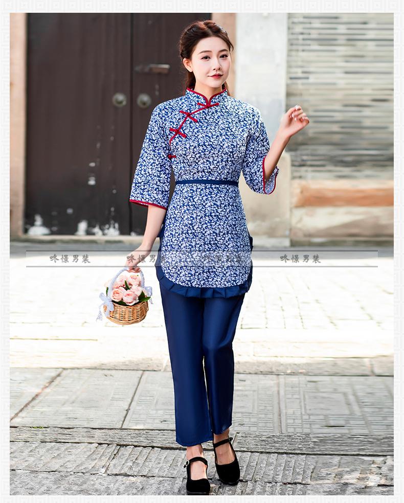 咚憬 阿庆嫂演出服村姑装民国风花衣服女喜儿表演服装采茶农村古装