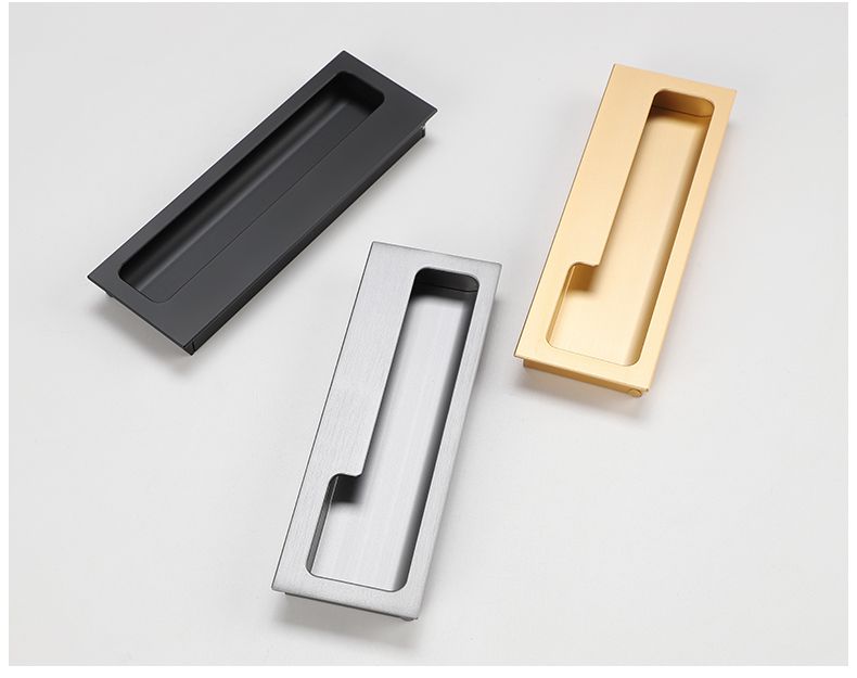 芸婷暗拉手加长柜门隐形暗藏拉手黑色嵌入式推拉移门抽屉把手金色现代