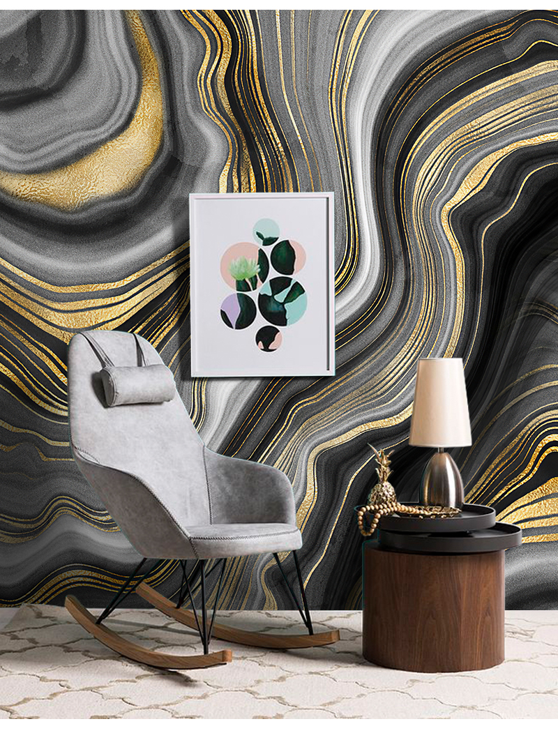 轻奢简约大理石纹墙布客厅电视背景墙壁纸无缝壁画丝绒无纺纸