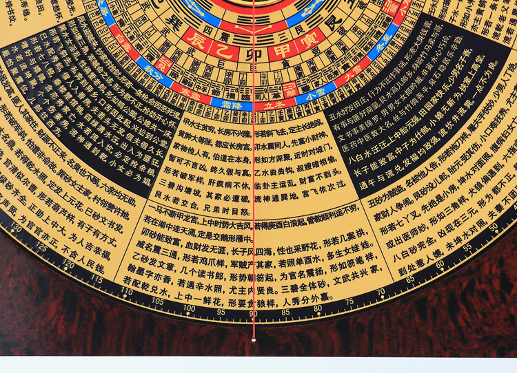 醉米适用罗盘崇道堂过路阴阳罗盘9寸风水盘铜金锁玉关盘指南针装饰