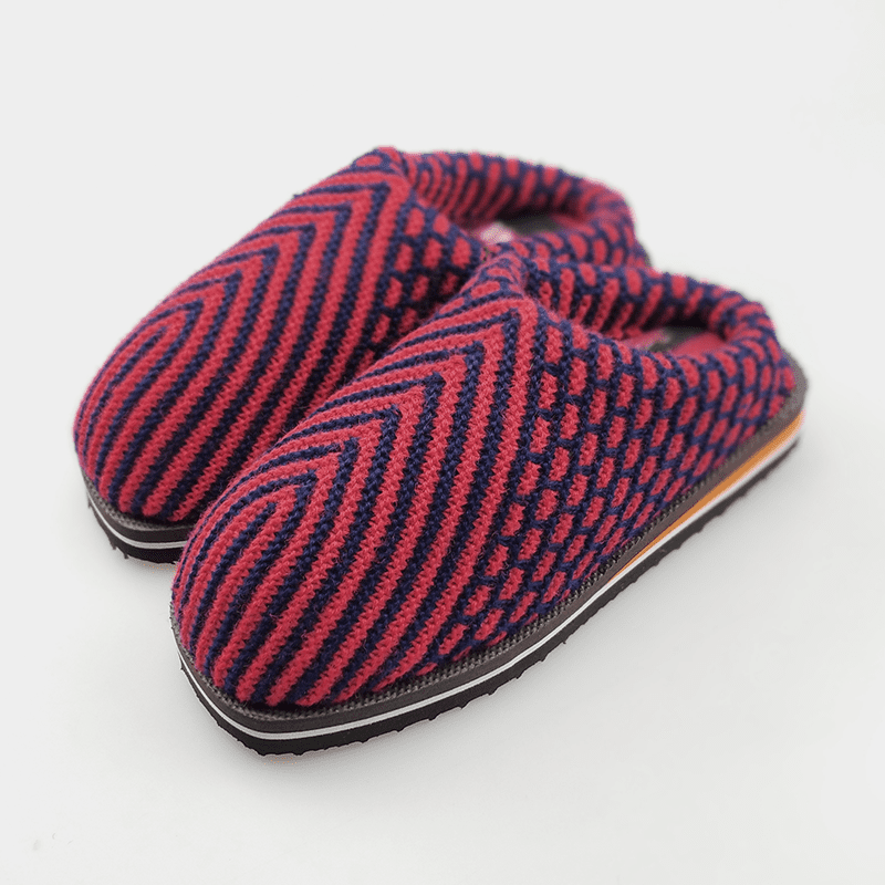 保暖棉拖鞋防滑耐磨鞋底毛线棉拖鞋a蓝色爱心棉拖4445适合41和42码脚