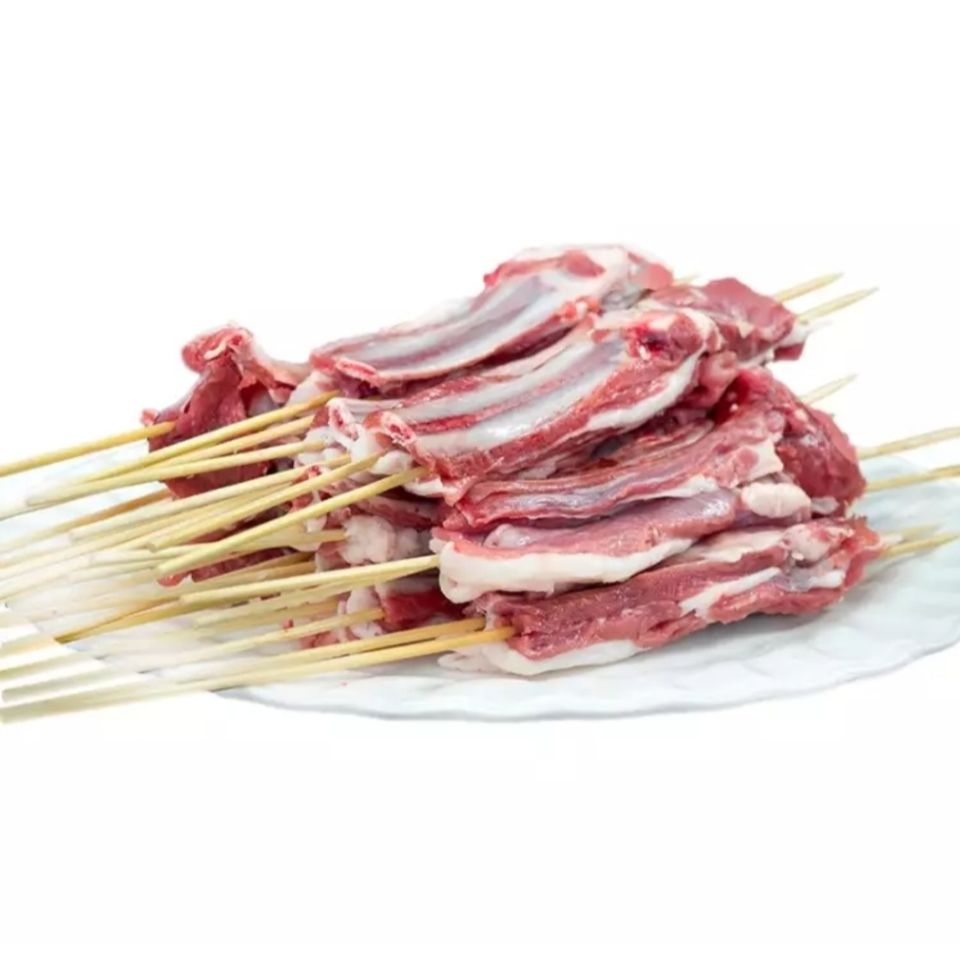 宁夏盐烤羊排烤肋条新鲜羊肉串新鲜烤羊排5斤