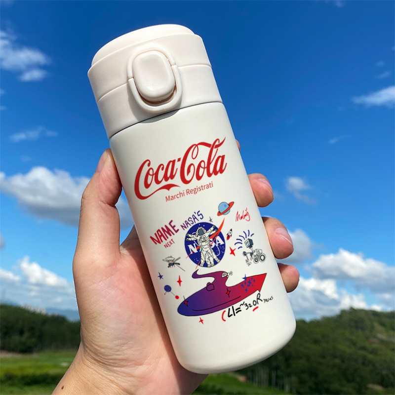 可口可乐保温杯304不锈钢nasa水杯可口可乐保温杯ins简约情侣水杯子