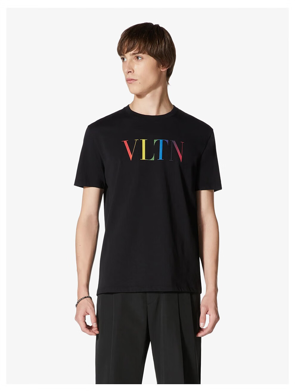 valentino 华伦天奴 男士棉质彩色徽标图案短袖t恤衫 vv3mg10v72u 24d