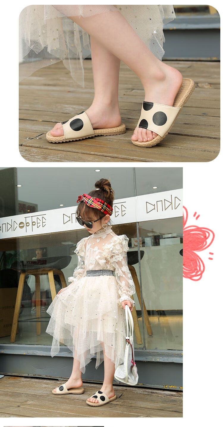 新年装儿童拖鞋女新款女童拖鞋夏中大童小公主宝宝拖鞋小孩防滑外穿