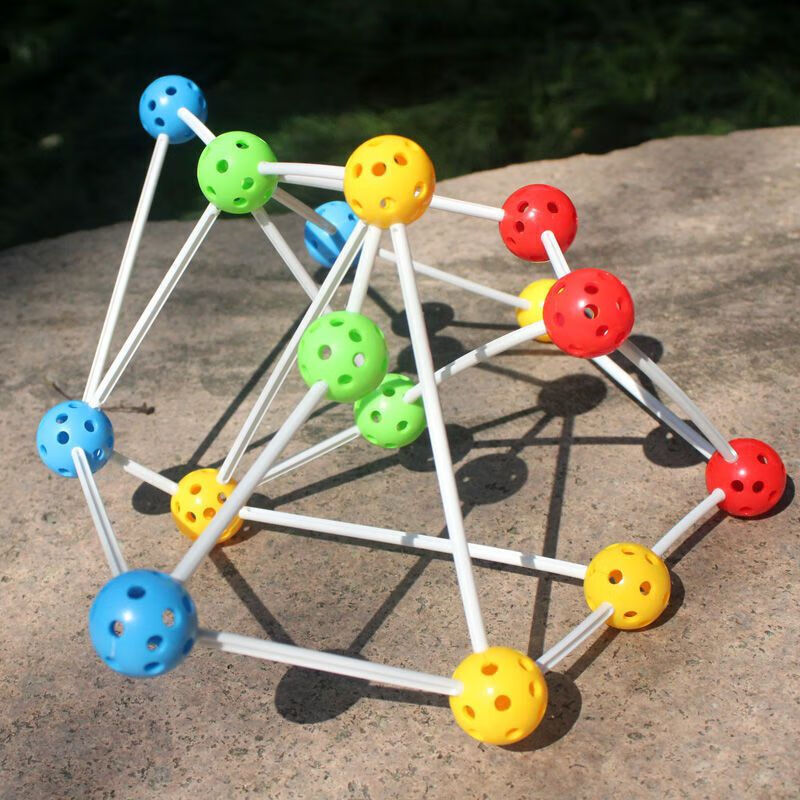 百变插珠玩具3到6岁大串珠大号立体拼插积木礼物38球40根棒子收纳袋