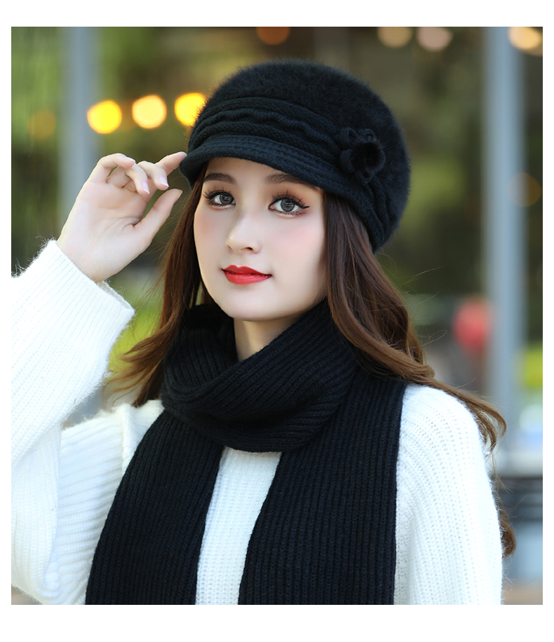 适合短发戴的秋冬帽子女士毛线帽针织少女天韩版可爱加厚保暖季厚加绒