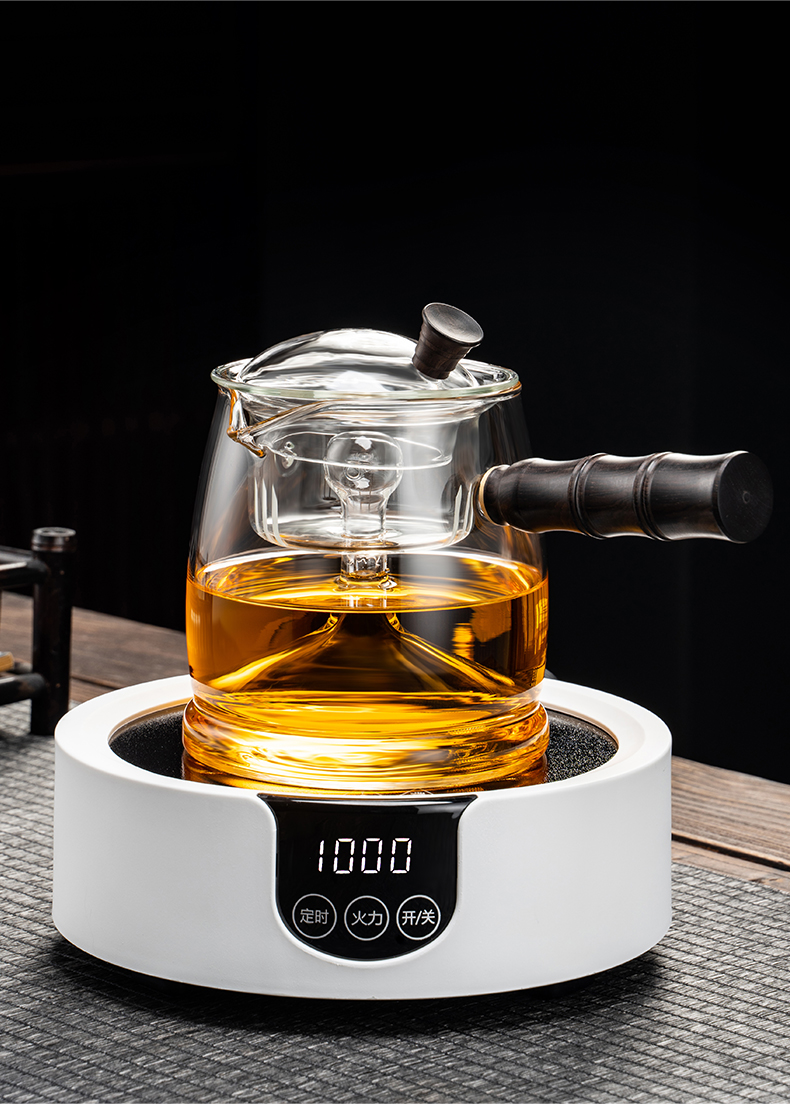煮茶的蒸汽茶壶 玻璃蒸茶壶家用电陶炉煮茶专用蒸汽茶具养生壶小型煮