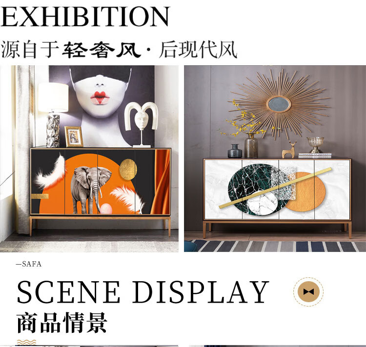 绿林咖轻奢玄关柜鞋一体入户门厅柜进门现代简约家用实木餐边柜大理石 黑色01款150*40*90cm 四门 整装  箱框结构