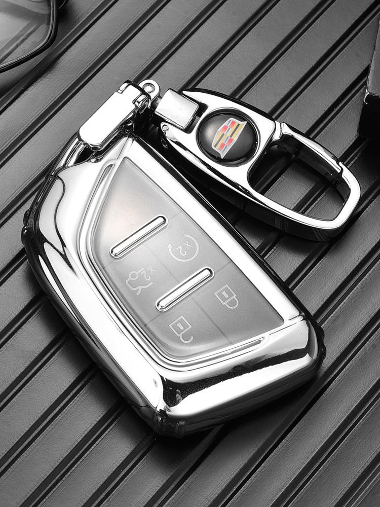 适用2020款凯迪拉克ct4钥匙套包新款ct5汽车钥匙扣壳全包男女 活力红