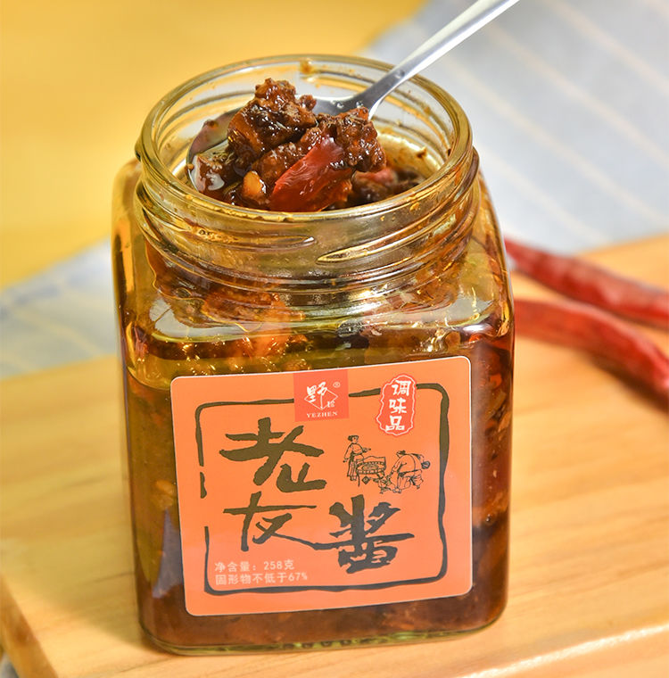 老友酱野珍老友酱258g瓶广西老友粉酱料商用面包下饭酱料调味酱258g