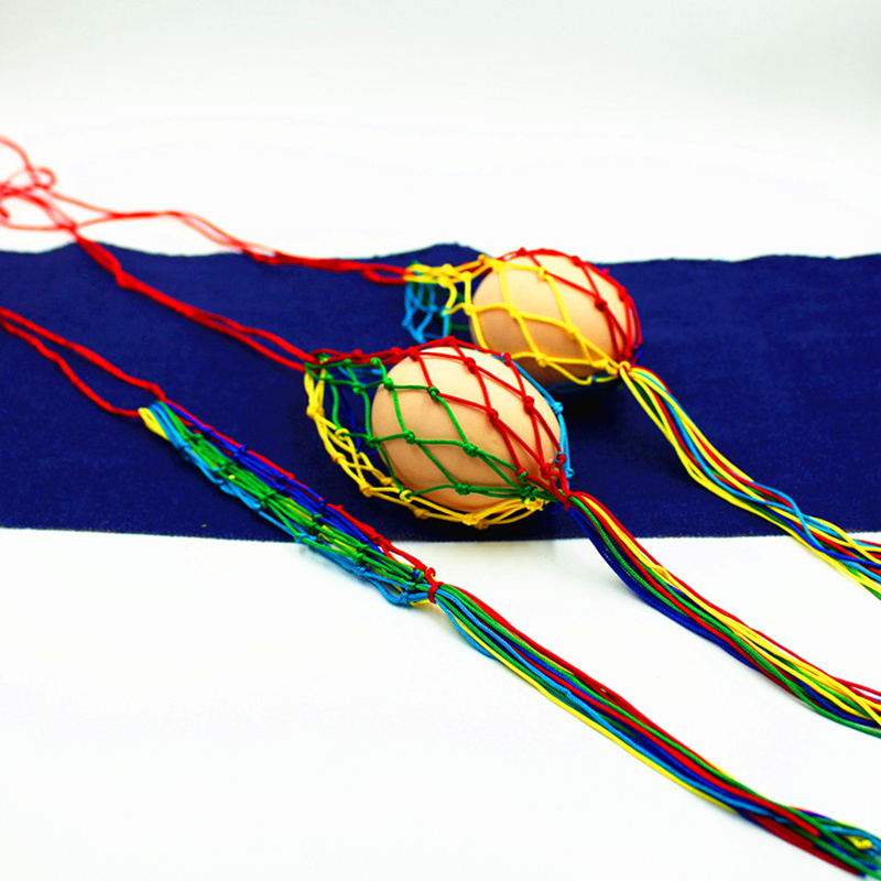 美芙仁端午幼儿园儿童立夏蛋兜端午节五彩鸡蛋鸭蛋挂脖蛋网蛋袋挂脖