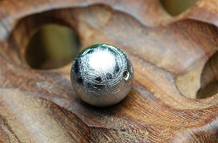 瑞典m铁陨石珠子 保真镍佛珠 手串天铁能量单珠 天珠 10mm原色手串19