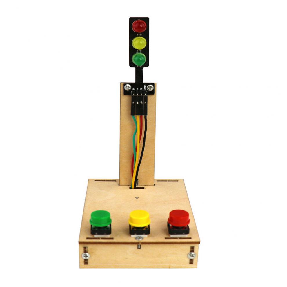 牧奈斯红绿灯模型发明科技小制作儿童手工玩具学生通用技术科学实验