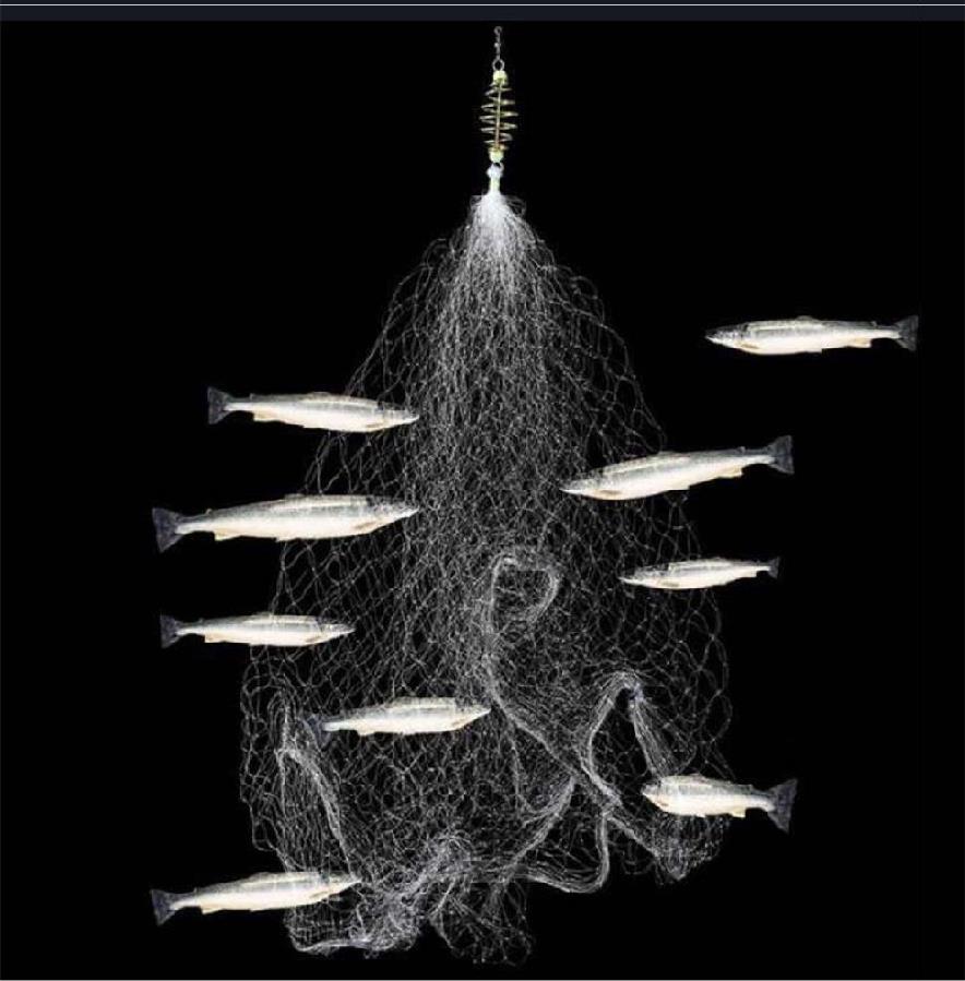 【升级款】霸王捆爆炸网钓鱼爆炸网鱼竿抛网草鱼用的无钩新型鱼竿沾