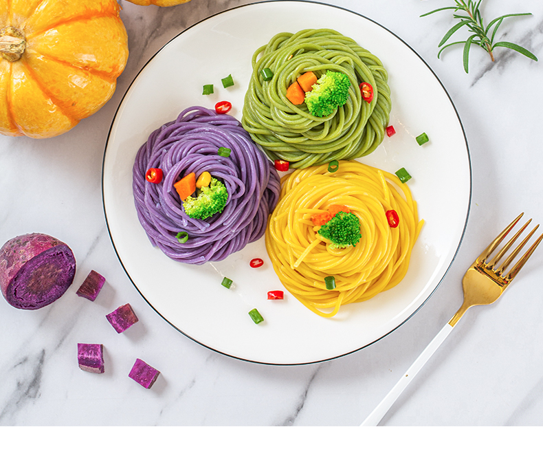 云山半彩虹面150g 低脂多彩蔬菜面 挂面紫薯菠菜南瓜面条 代餐主食