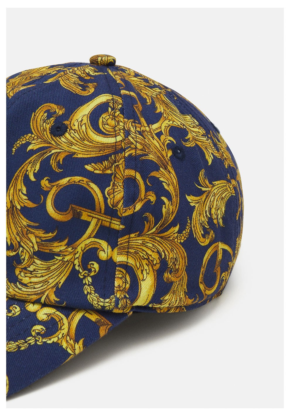 jeans couture 范思哲 新款男女通用棉质巴洛克印花鸭舌棒球帽帽子