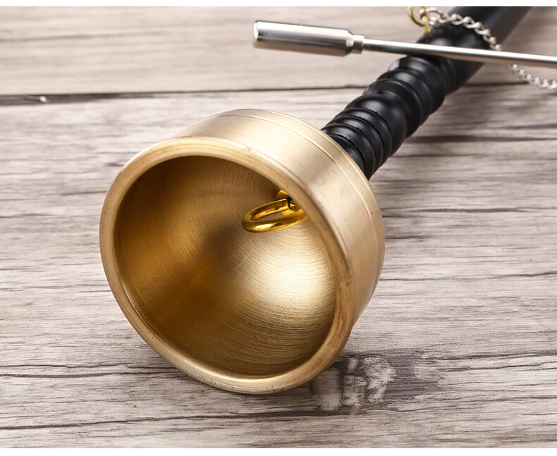 圆通工艺台湾引磬铜磬引庆木柄直引罄纯铜佛教寺庙佛