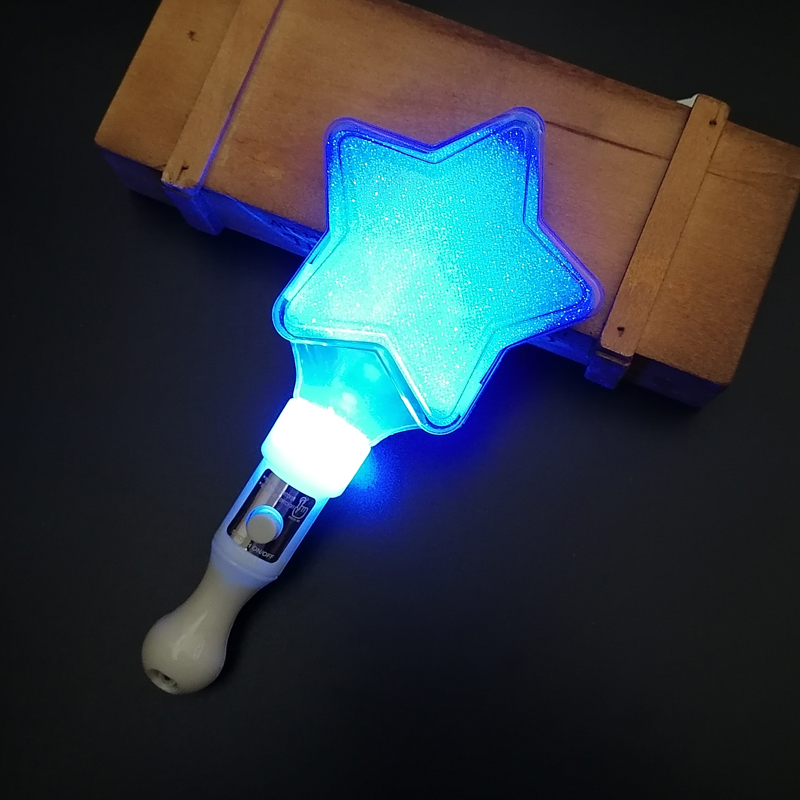 五月天演唱会荧光棒蓝色银光棒闪光星星五角莹光棒张杰应援道具短款