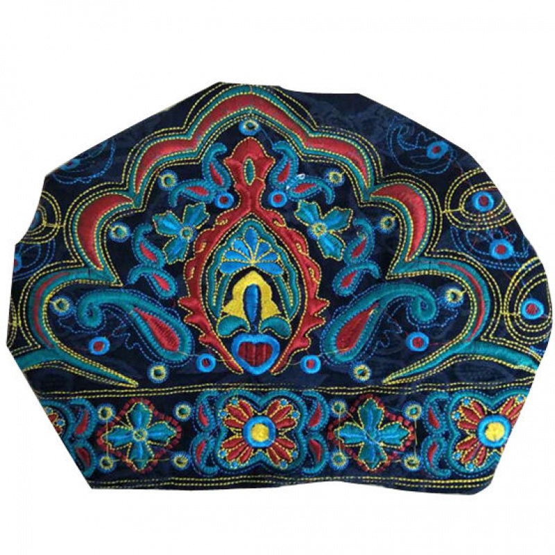 斐珺服饰配件新品回族帽子民族风帽子复古文艺刺绣花头