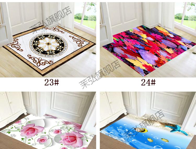 2021新款钢化玻璃地垫脚垫门垫地踏脚踏免洗欧式定制入户门家用防滑