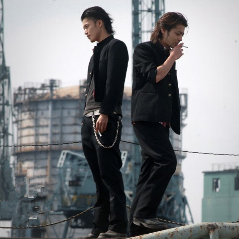 热血高校潮流男装夹克男士外套立领休闲韩版golo同款班服 衣服 裤子