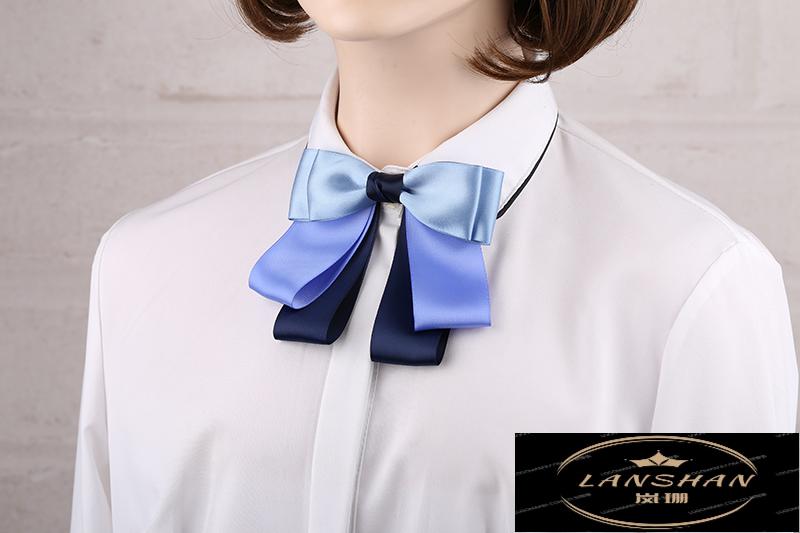 岚珊领花女职业银行领结建行工行电信柜员职业装西装正装头花别针配饰