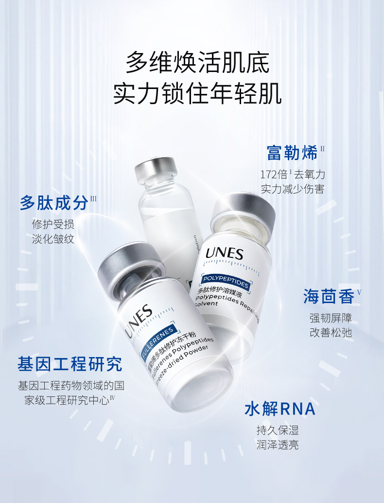 优理氏富勒烯多肽冻干粉套盒痘印提亮肤色护肤品初老精华液富勒烯多肽