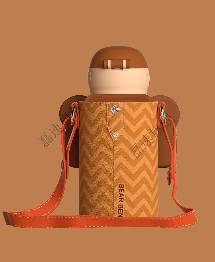 钛杯日本熊本士bearbens儿童保温杯学生水杯钛杯600ml火箭钛杯600ml