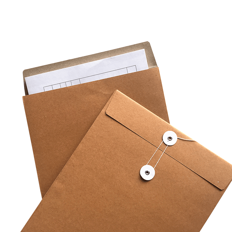 空白牛皮纸档案袋3cm进口纸5cm文件袋加大号8cm大容量标书袋10个装