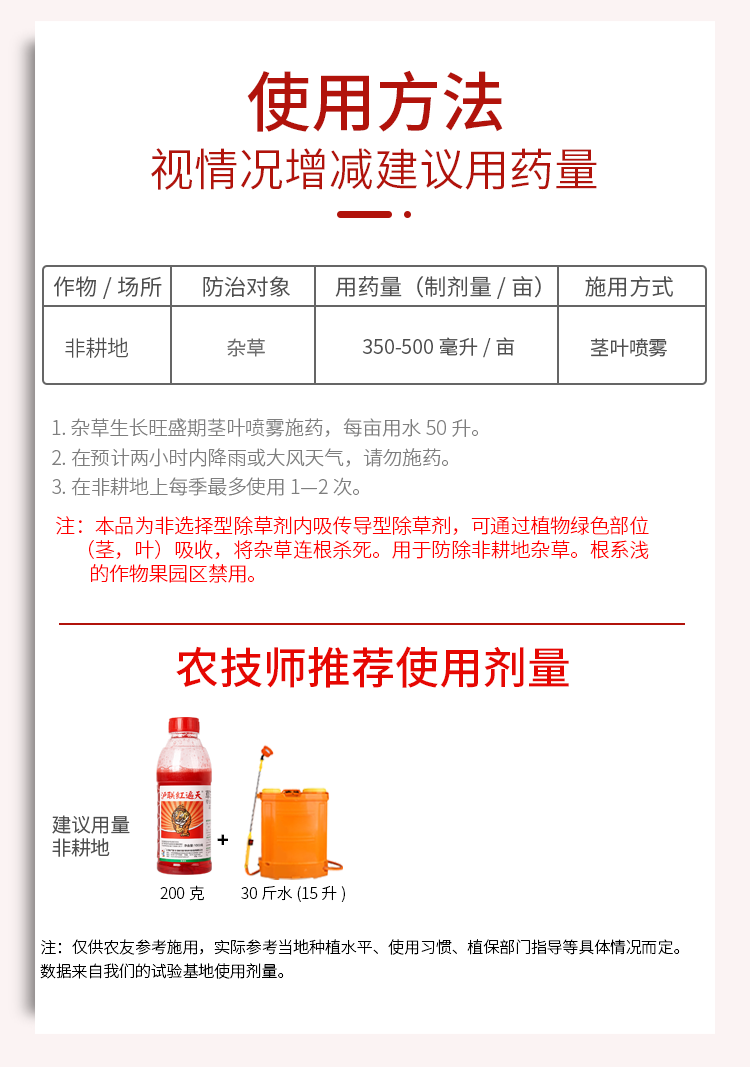草甘膦除草剂异丙铵盐杂草强力烂根剂打草药灭草甘磷农药开荒200g