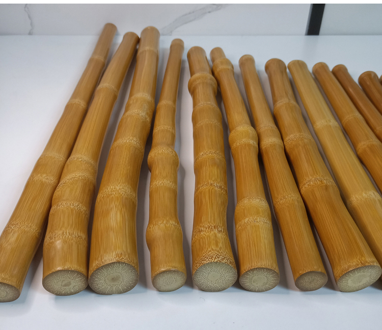 于谦手持实心玉竹把手杖异形多节手把件竹子手持精抛光竹棍老玉竹直径