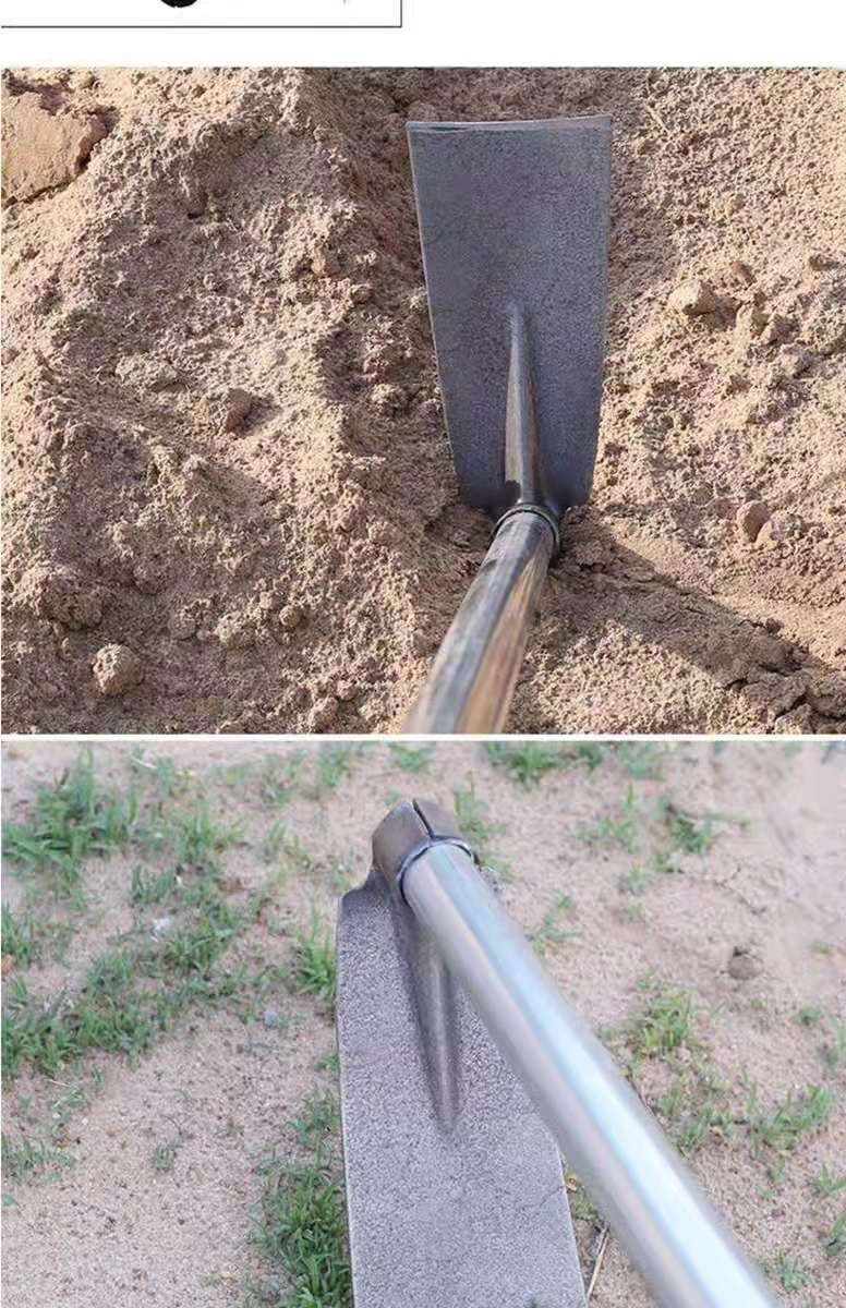 锄头种菜翻地户外长柄除草挖笋工具农用全钢开荒刨地锄草农具驰爵 1.