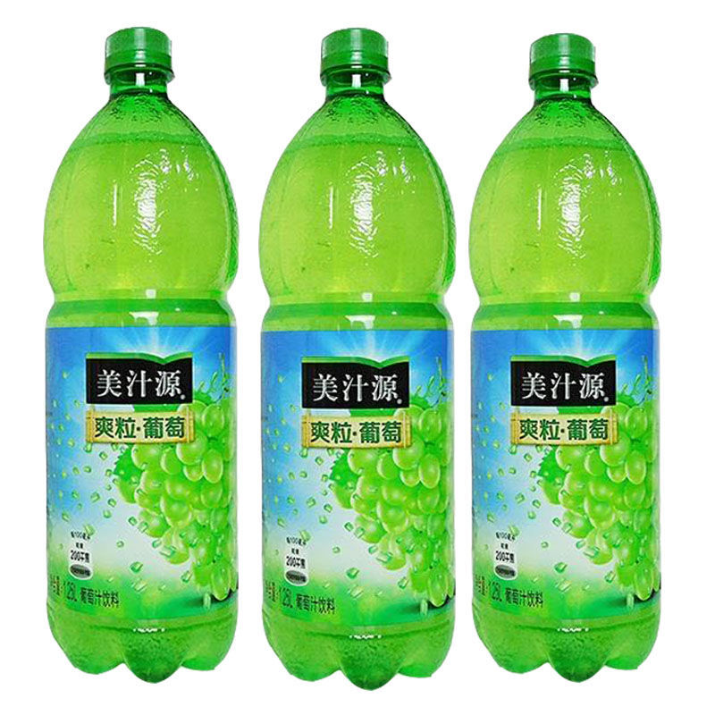 18升美汁源果粒橙爽粒葡萄汁汁桃桃125升大瓶酷儿橙汁果味饮料125升果
