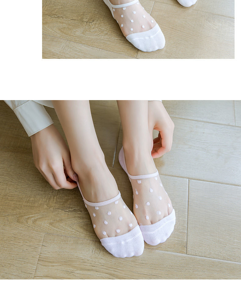 玻璃丝船袜女袜子女船袜夏季薄款浅口卡丝隐形袜玻璃丝夏天袜子防掉跟