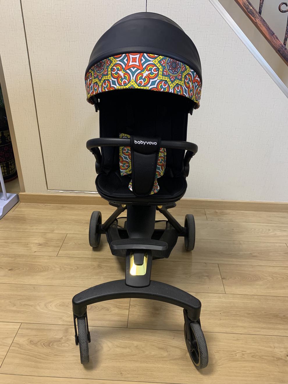 babyvovo婴儿推车溜娃神器可坐可躺睡双向婴儿手推车轻便折叠高景观遛