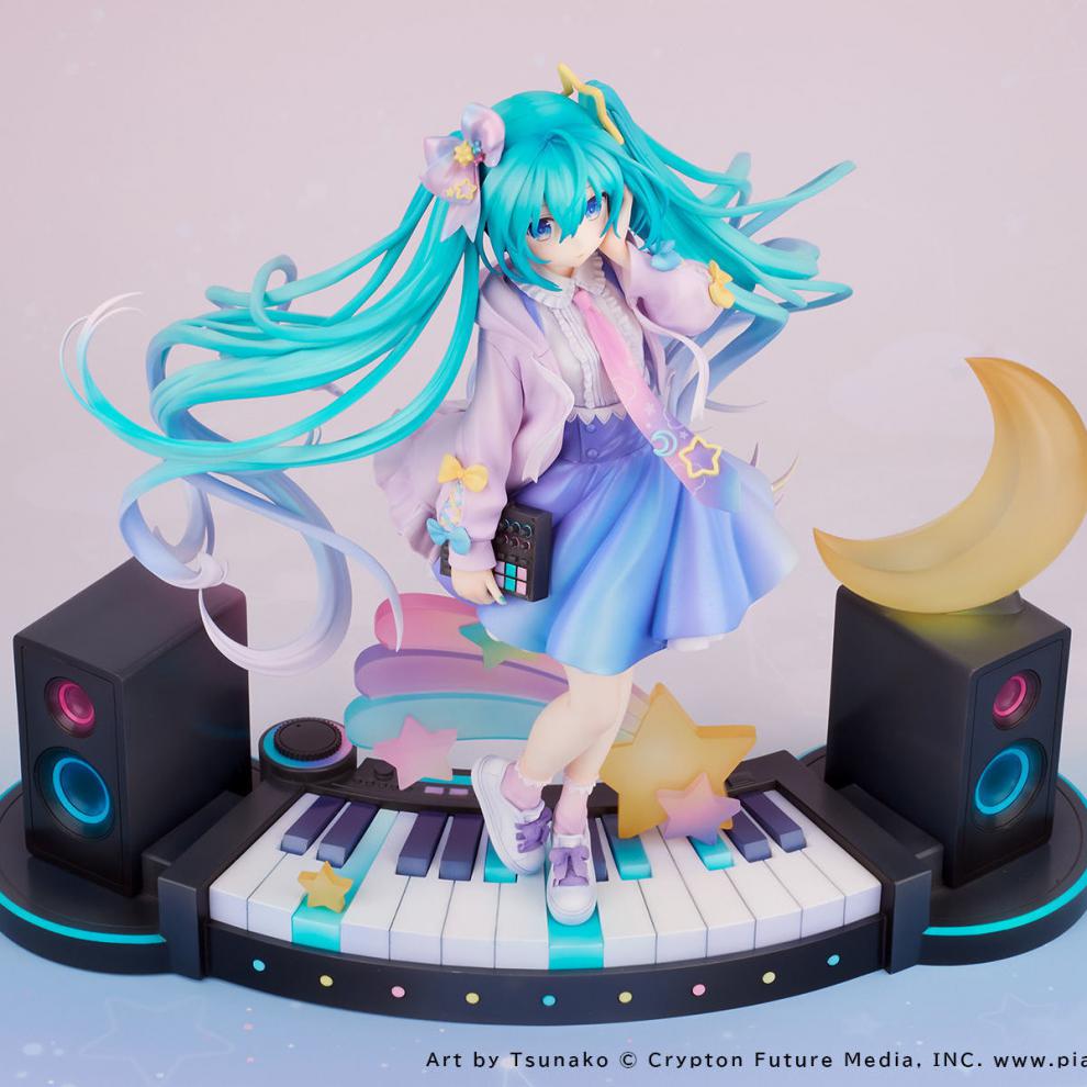 周年插画大赛桌面摆件生日礼物玩偶雕像潮 初音未来摆件尺寸20cm以上
