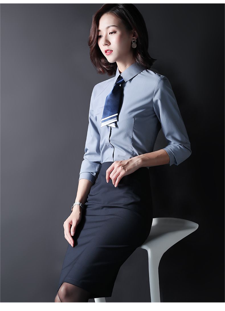 制服女正装高端职业套装女夏季空姐ol制服正装工作服工装衬衫上衣感