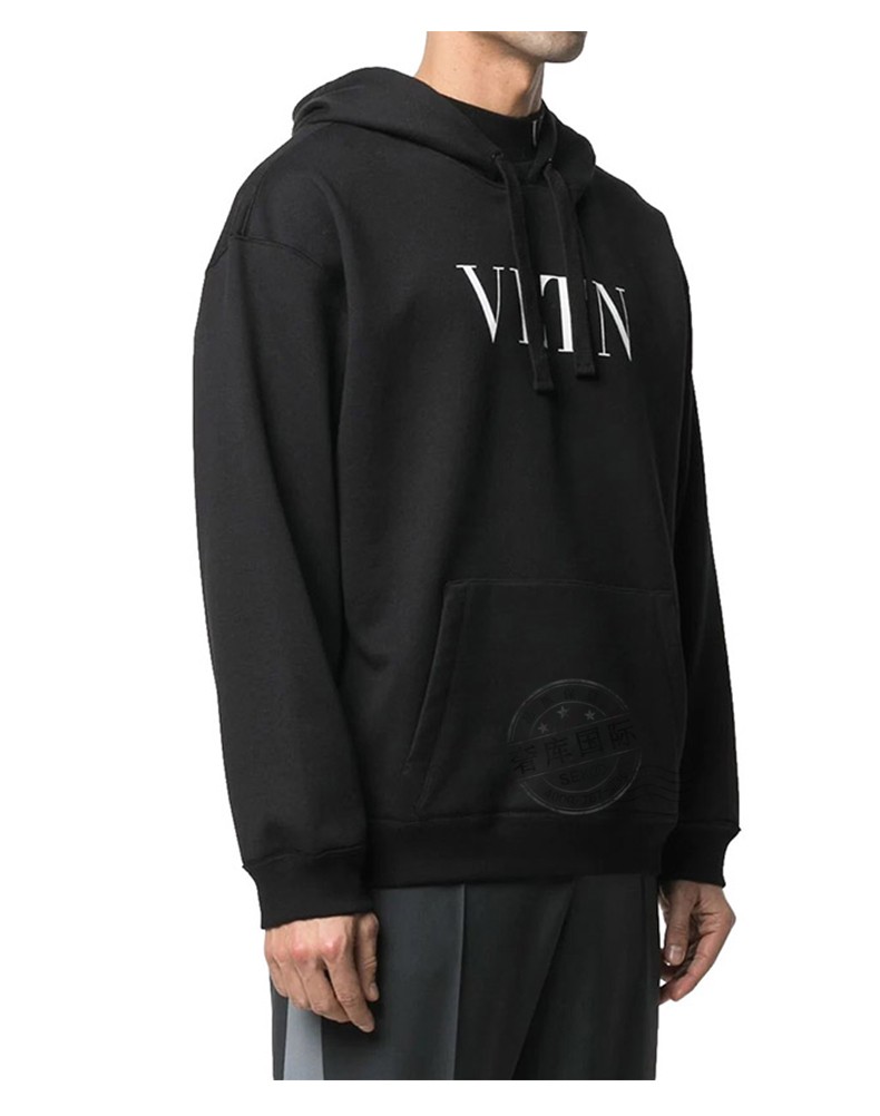 valentino华伦天奴卫衣男士字母印花图案连帽长袖t恤vv3mf14f 3tv 0no