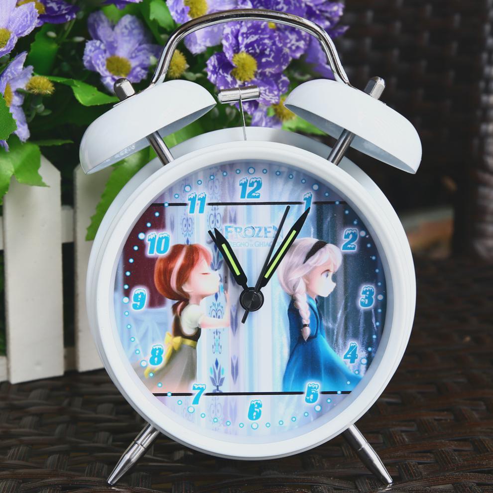 爱莎公主闹钟冰雪奇缘艾莎公主闹钟白雪女孩小孩学生专用指针懒人卡通