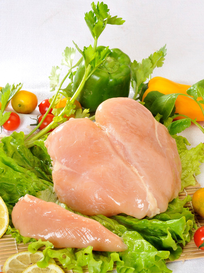 森 鸡胸肉净重 10kg/箱 泰森鸡脯肉 单冻去皮鸡大胸 清真鸡肉 清真