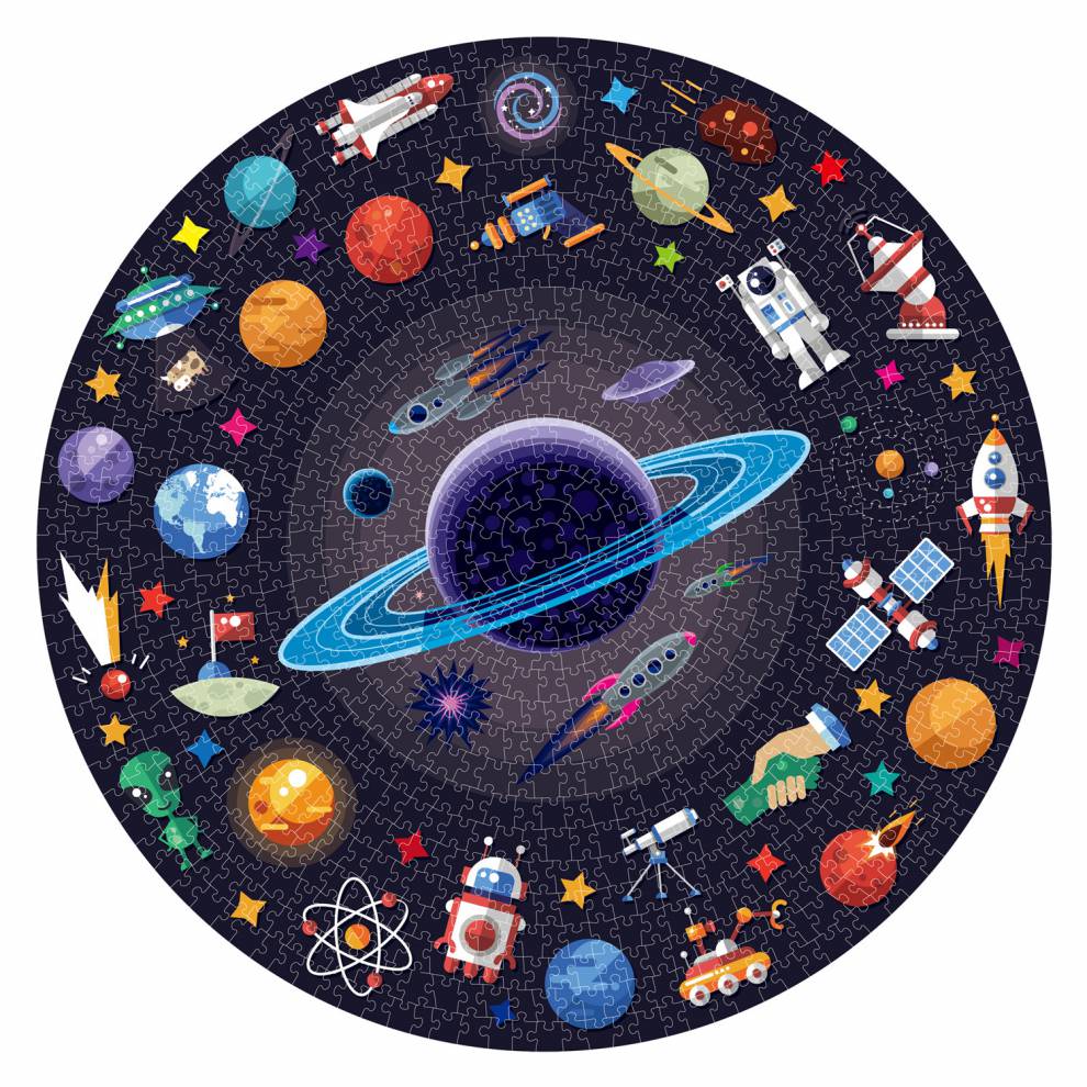 圆形拼图无限地球宇宙月球puzzle高难度动物星座异形nasa成1000片太空