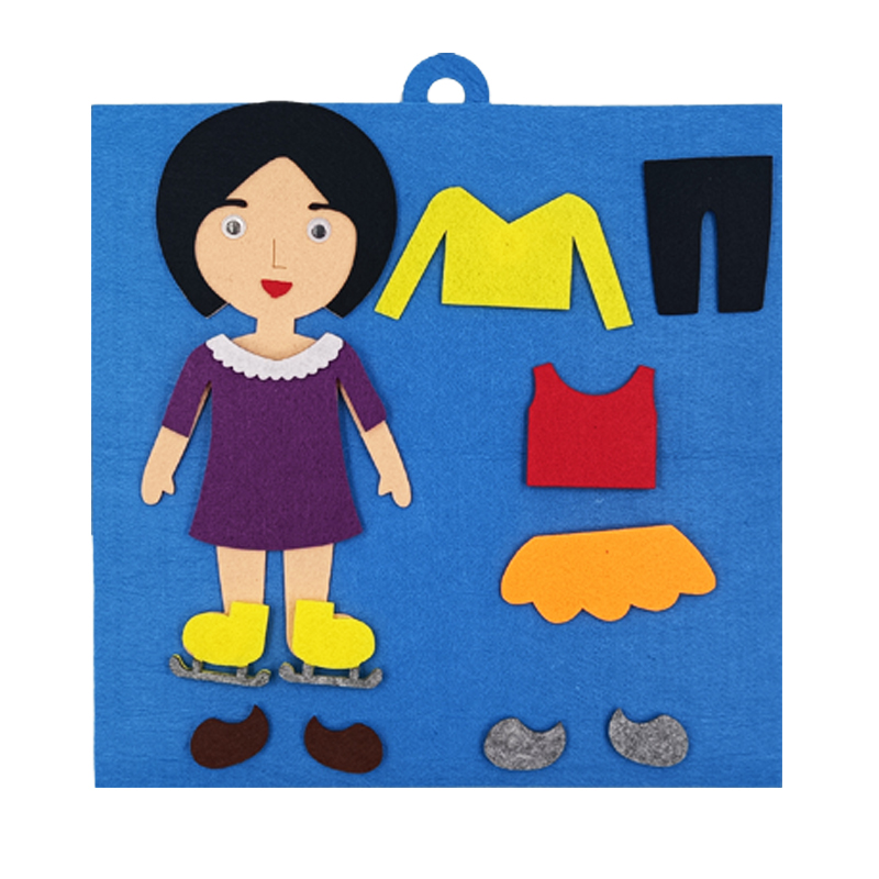 幼儿园区域区角活动玩具人物换装自制玩教具小班区投放材料 换装女孩