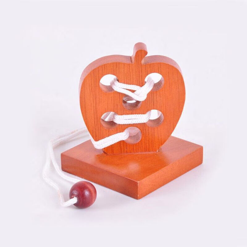 鲁班锁苹果鲁班锁系列玩具成人益智玩具虫吃苹果穿线解套玩具智力玩具