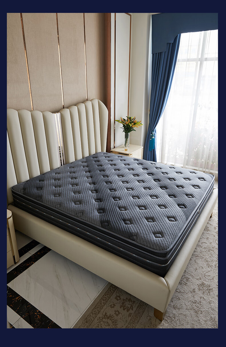 慕斯品质床垫天然乳胶软硬两用席梦思26cm厚独立弹簧m1慕思品质12m