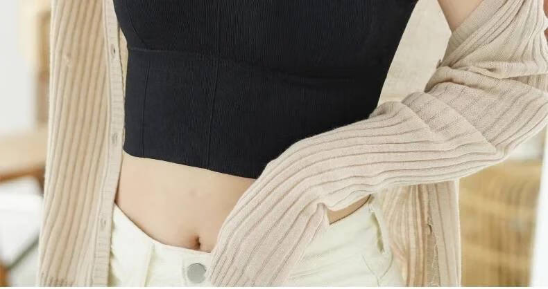 流彗抖音同款mdoxhide内衣吊带大u美背性感女神冰丝无钢圈一体式打底