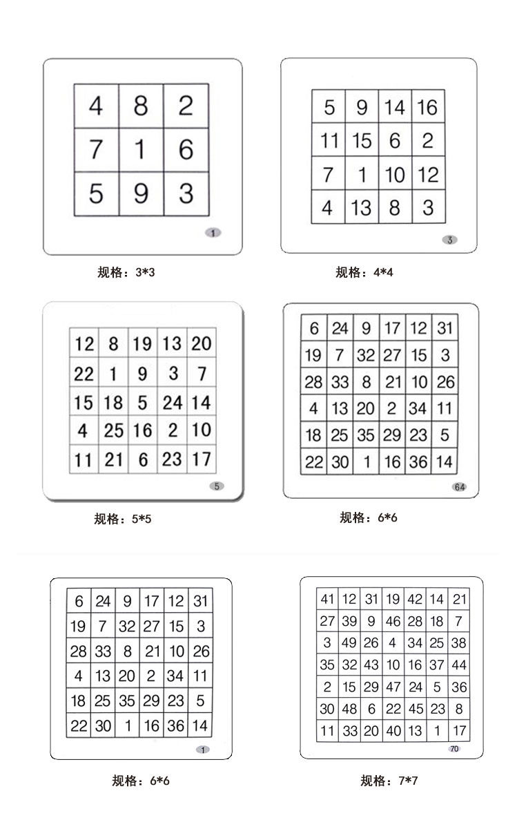 舒尔特方格36格图图片