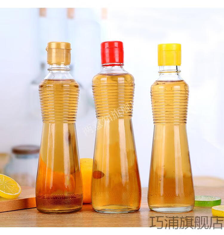 香油瓶空瓶香油瓶小容量玻璃空瓶子带盖密封防漏商用家用厨房调料山茶
